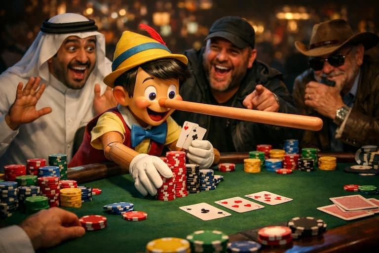 pinocchio bluffing in poker